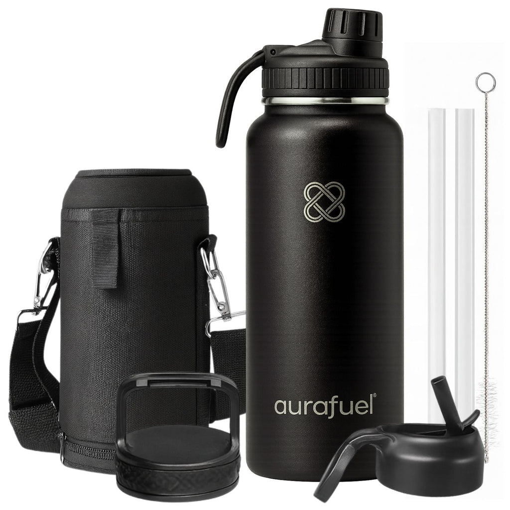 Stainless Steel Drink Bottle - Black
