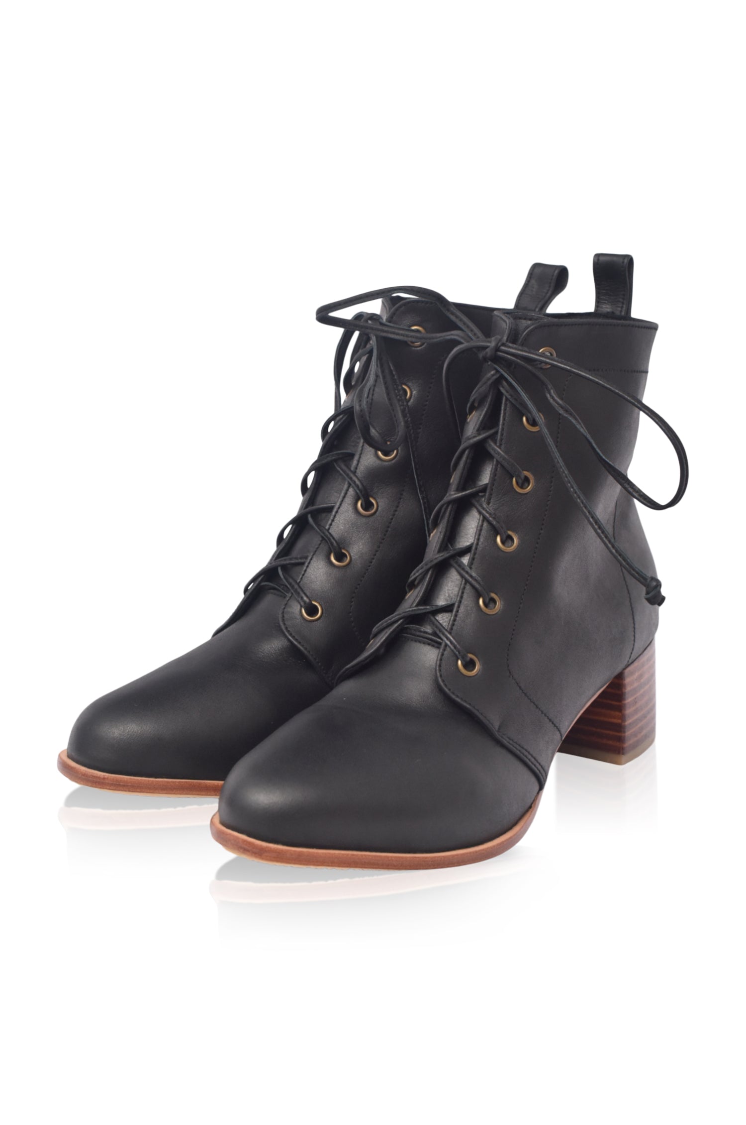 Giselle Leather Heel 5 cm Booties (Sz. 12.5)