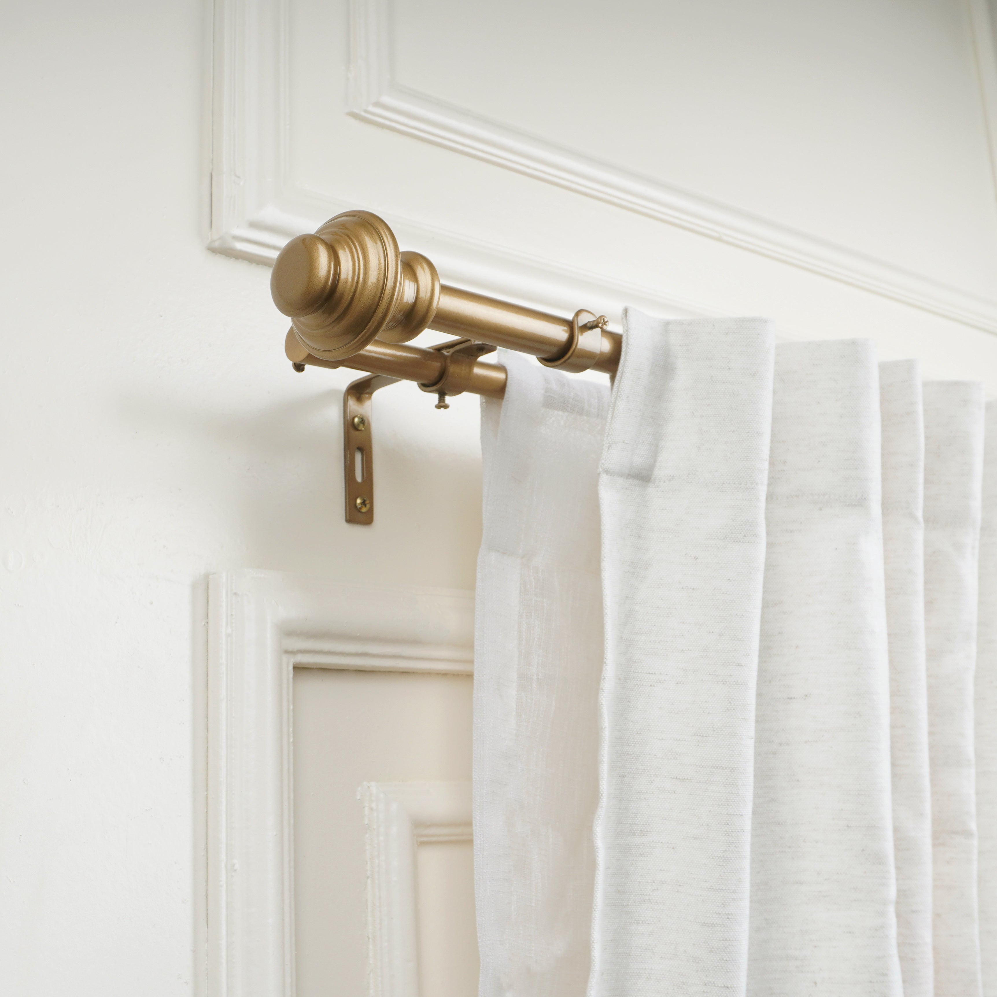 Bronze Double Curtain Pole | Ball Finials | Rustproof | 25KG Load | Modern Style