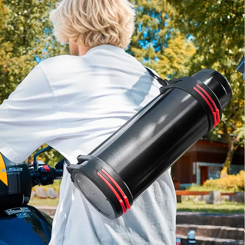 NNEOBA 2000ML Thermos Bottle Black