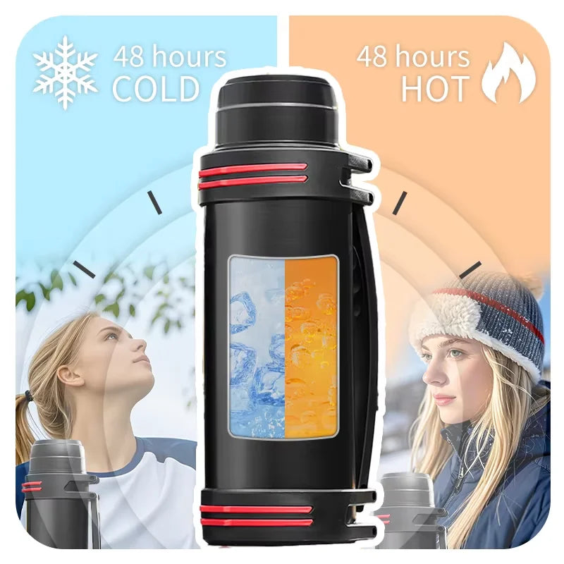 NNEOBA 2000ML Thermos Bottle Black