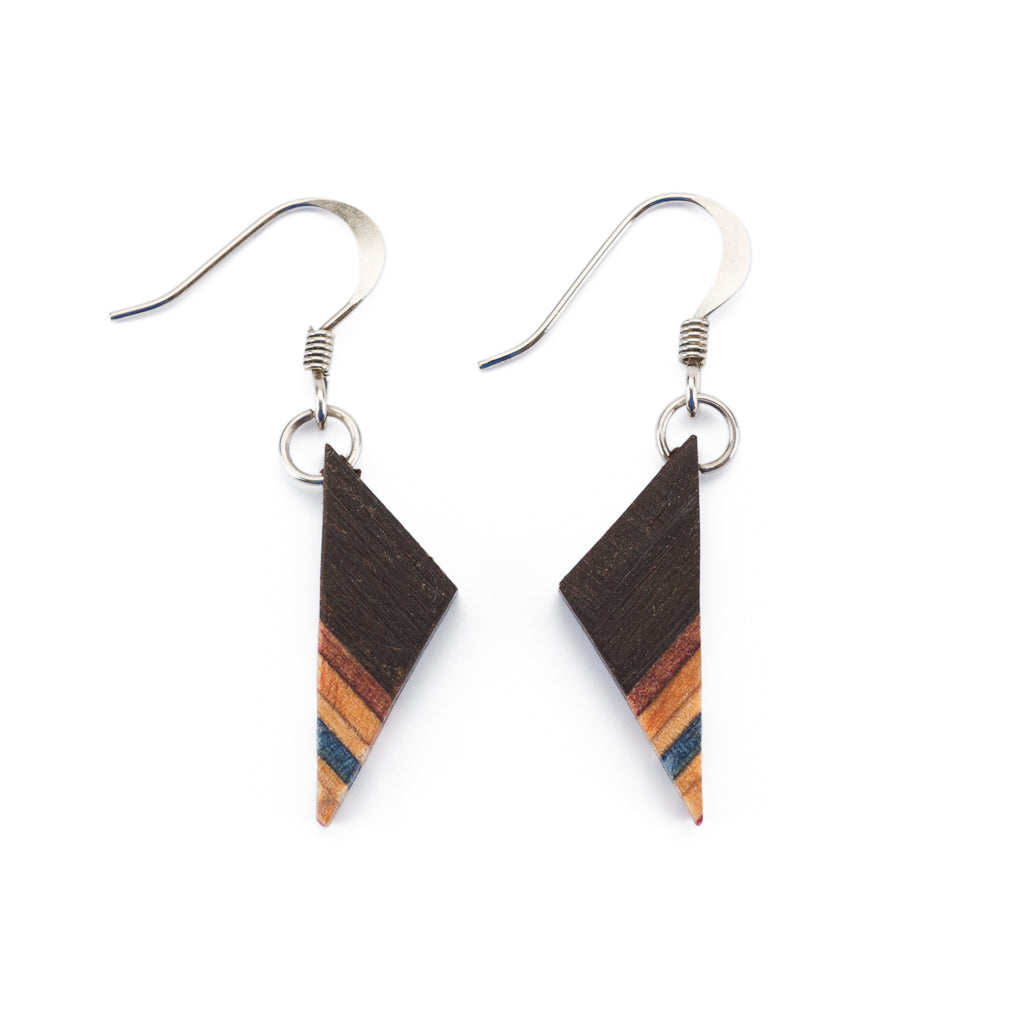 Soni Handmade Upcycled Skateboard Wooden Earrings