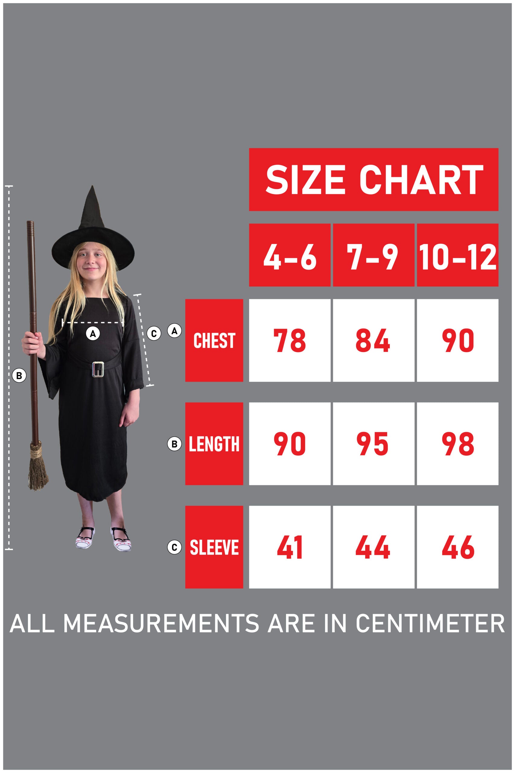 Wickedfun Kids Black Witch 2 Pcs Set